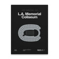 Los Angeles Football Retro Stadium Bold Canvas Art