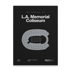 Los Angeles Football Retro Stadium Bold Canvas Art