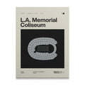 Los Angeles Football Retro Stadium Canvas Art