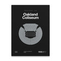 Oakland Football Retro Stadium Bold Canvas Art
