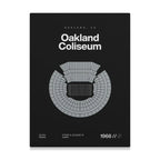 Oakland Football Retro Stadium Bold Canvas Art