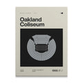 Oakland Football Retro Stadium Canvas Art
