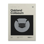 Oakland Football Retro Stadium Canvas Art