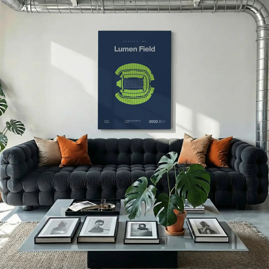 Seattle Football Stadium Bold Canvas Art