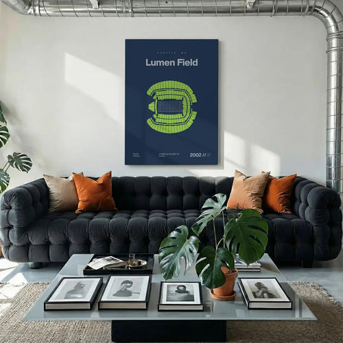 Seattle Football Stadium Bold Canvas Art