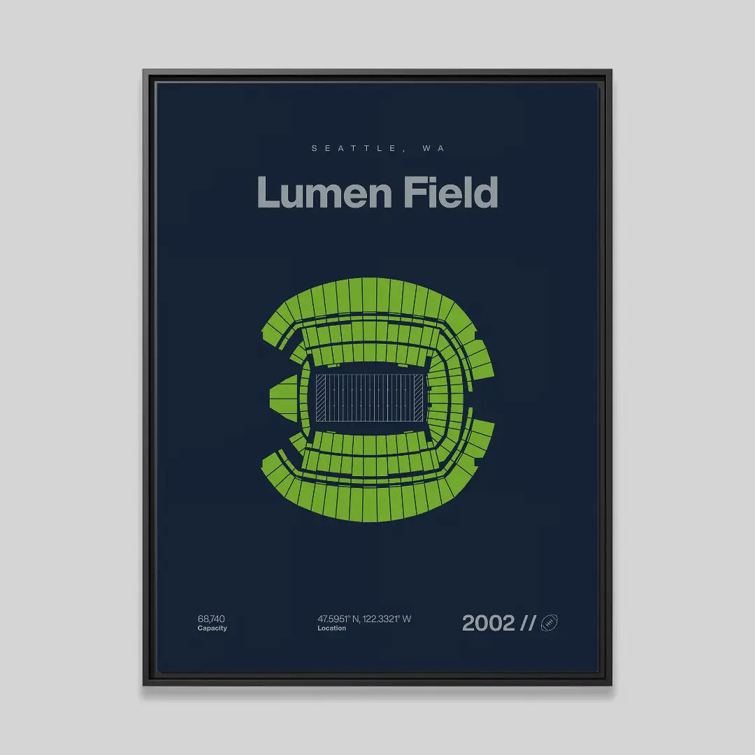 Seattle Football Stadium Bold Canvas Art
