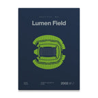 Seattle Football Stadium Bold Canvas Art
