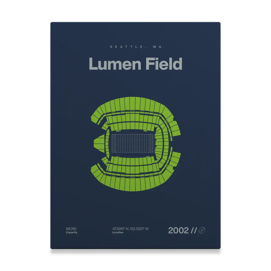 Seattle Football Stadium Bold Canvas Art