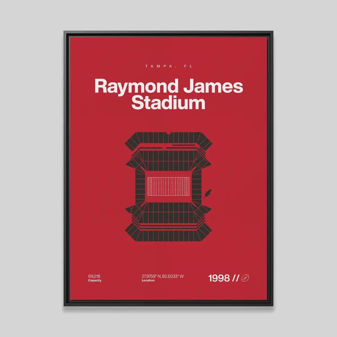 Tampa Bay Football Stadium Bold Canvas Art