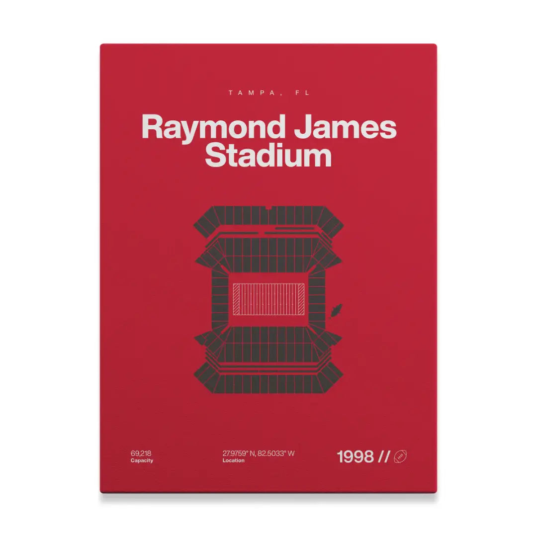 Tampa Bay Football Stadium Bold Canvas Art