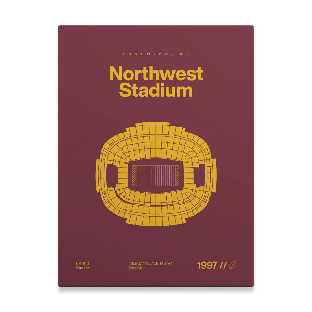 Washington Football Stadium Bold Canvas Art