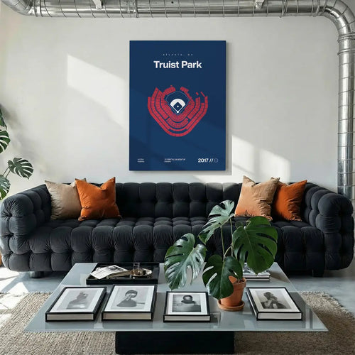 Atlanta Baseball Stadium Bold Canvas Art