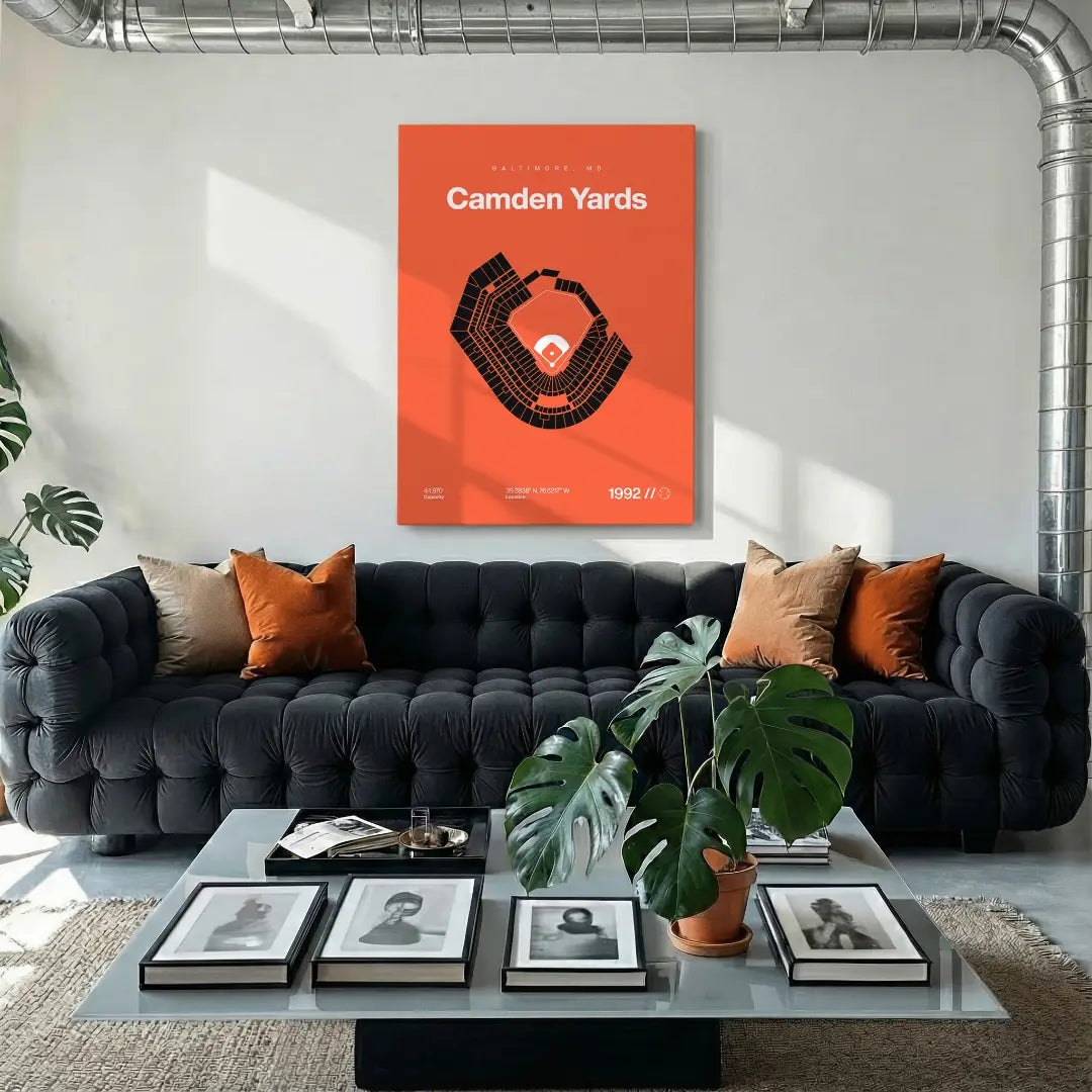 Baltimore Baseball Stadium Bold Canvas Art