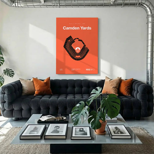 Baltimore Baseball Stadium Bold Canvas Art