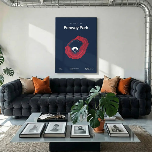 Boston Baseball Stadium Bold Canvas Art