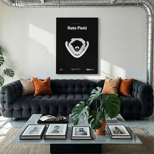 Chicago Baseball Stadium Bold Canvas Art