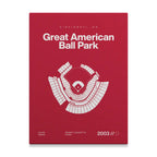Cincinnati Baseball Stadium Bold Canvas Art