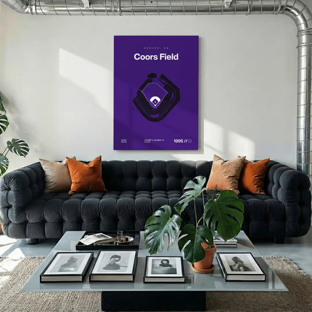 Colorado Baseball Stadium Bold Canvas Art