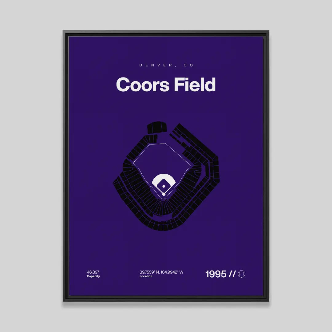 Colorado Baseball Stadium Bold Canvas Art