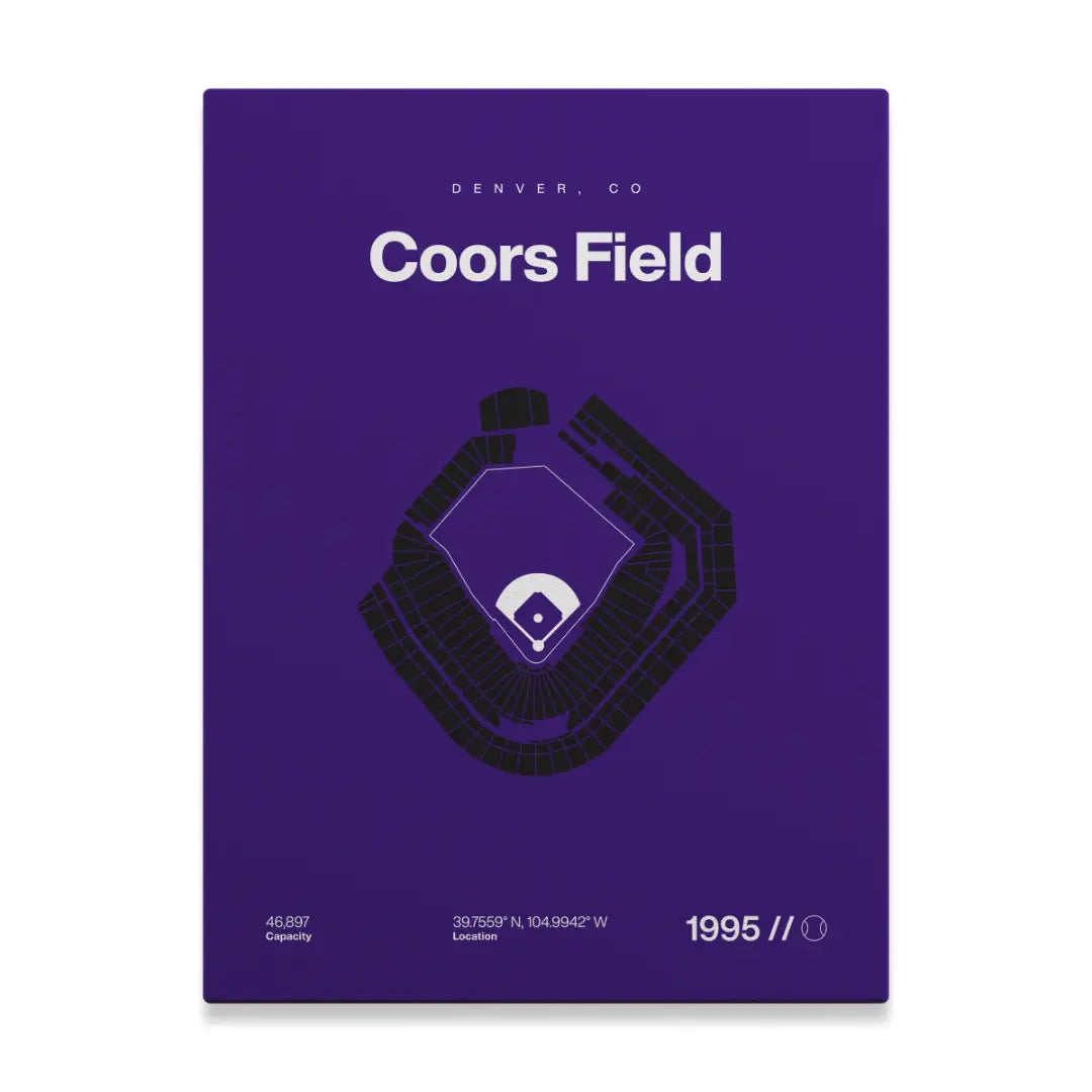 Colorado Baseball Stadium Bold Canvas Art