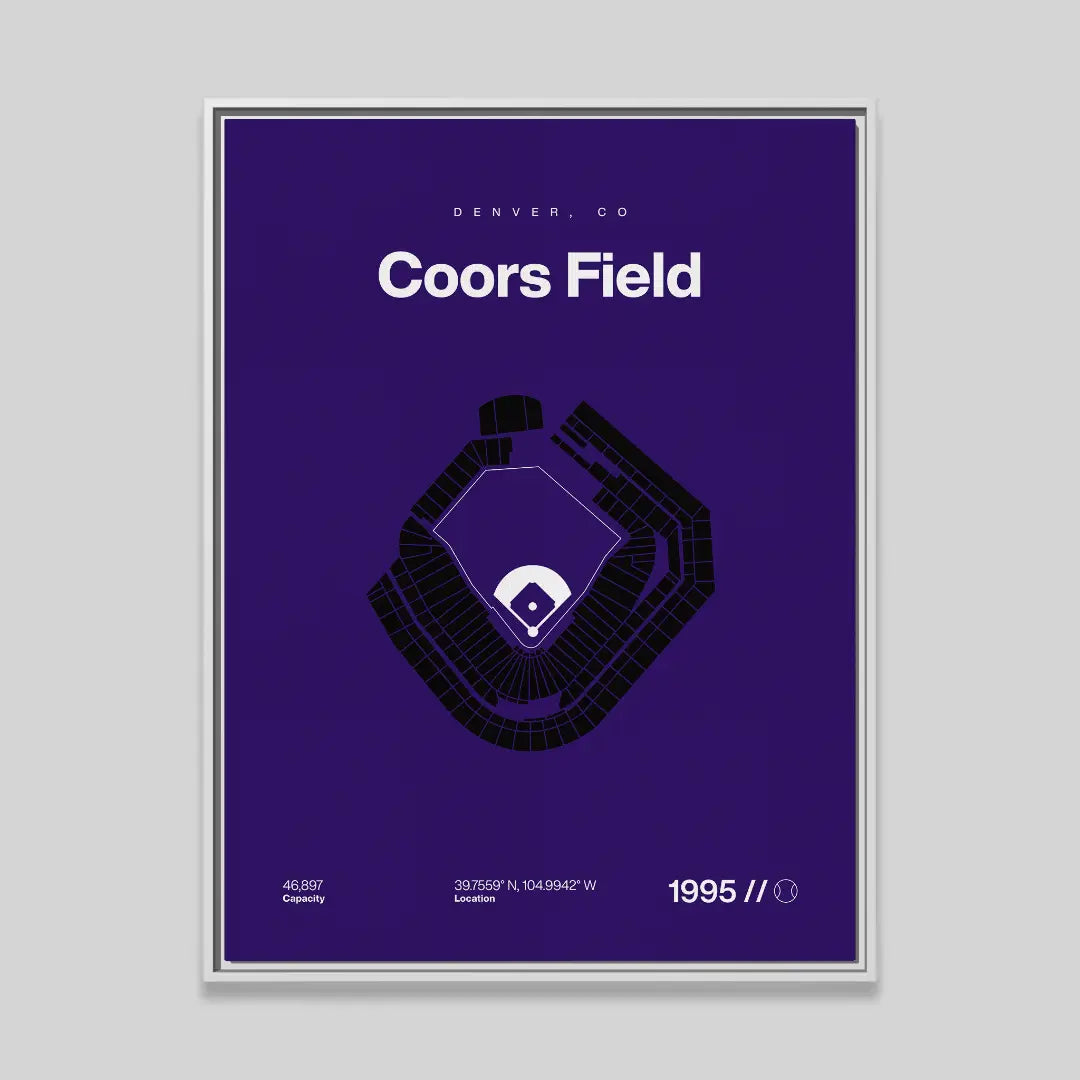 Colorado Baseball Stadium Bold Canvas Art