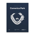 Detroit Baseball Stadium Bold Canvas Art