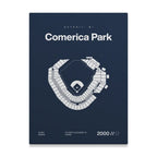 Detroit Baseball Stadium Bold Canvas Art