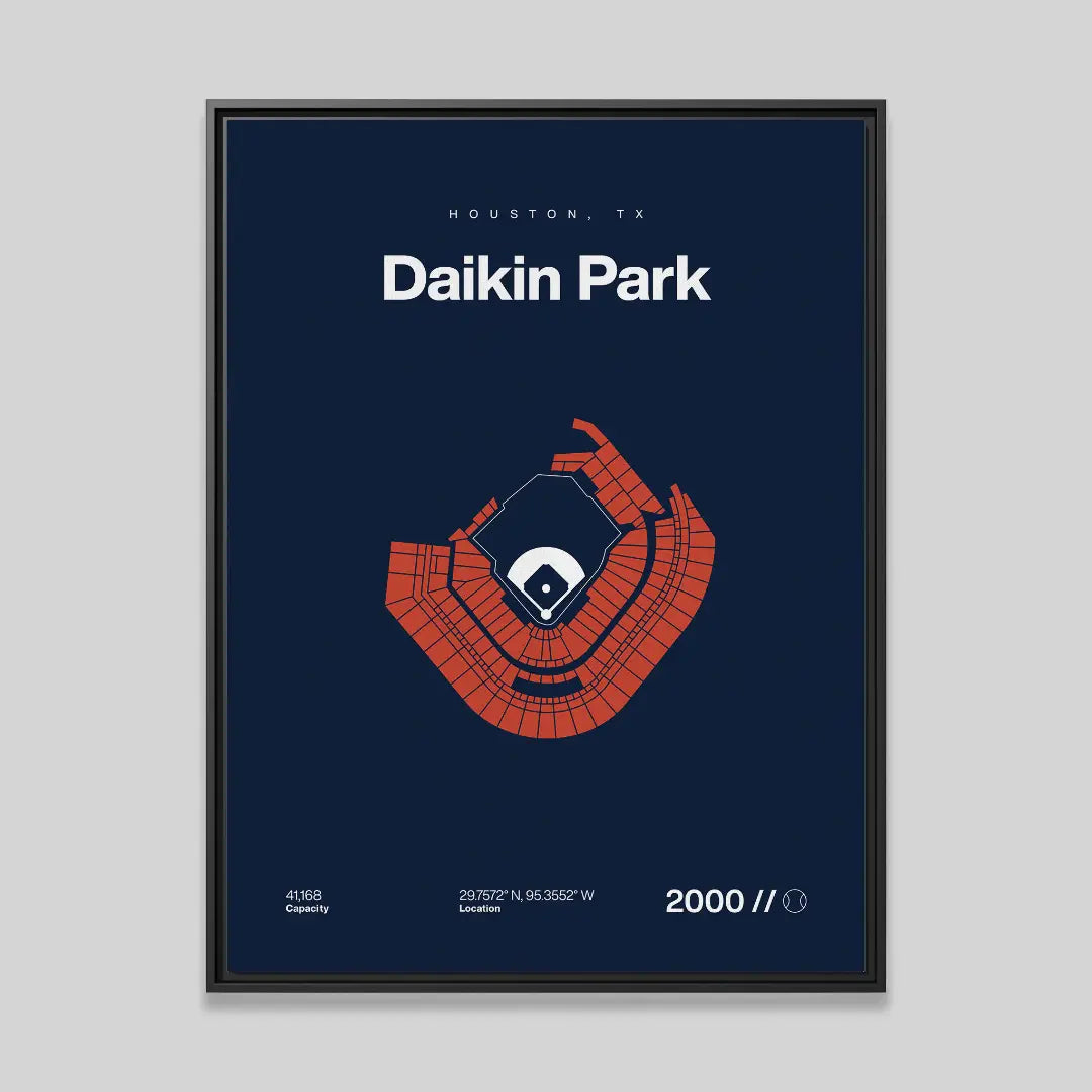 Houston Baseball Stadium Bold Canvas Art
