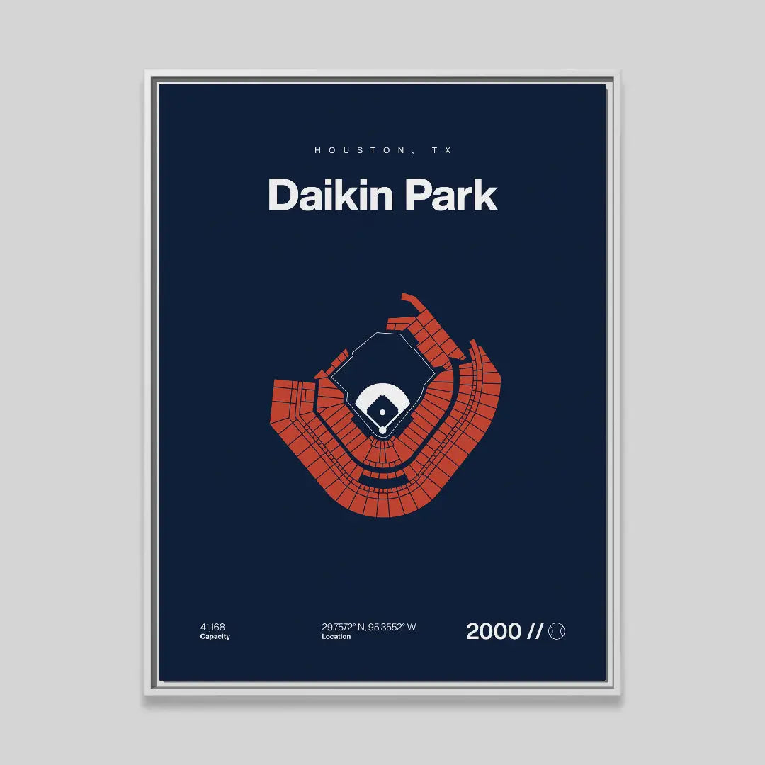 Houston Baseball Stadium Bold Canvas Art