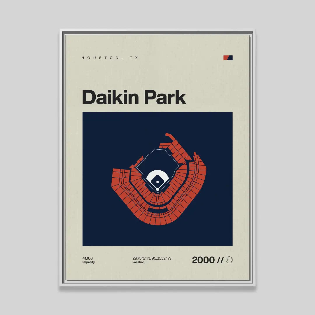 Houston Baseball Stadium Canvas Art