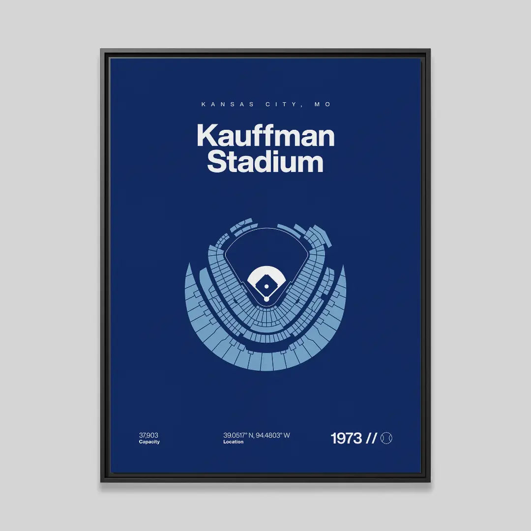 Kansas City Baseball Stadium Bold Canvas Art