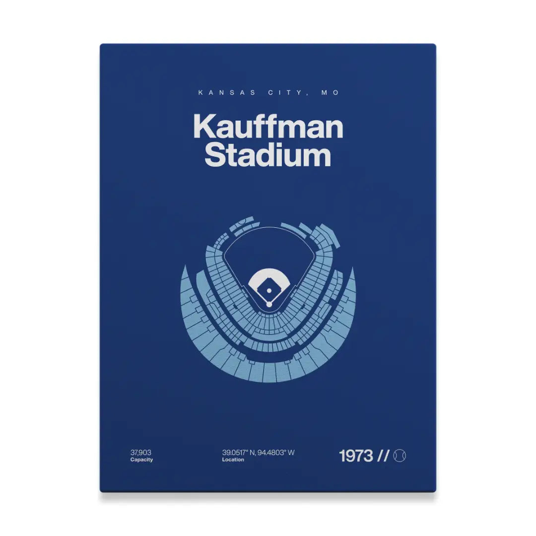 Kansas City Baseball Stadium Bold Canvas Art