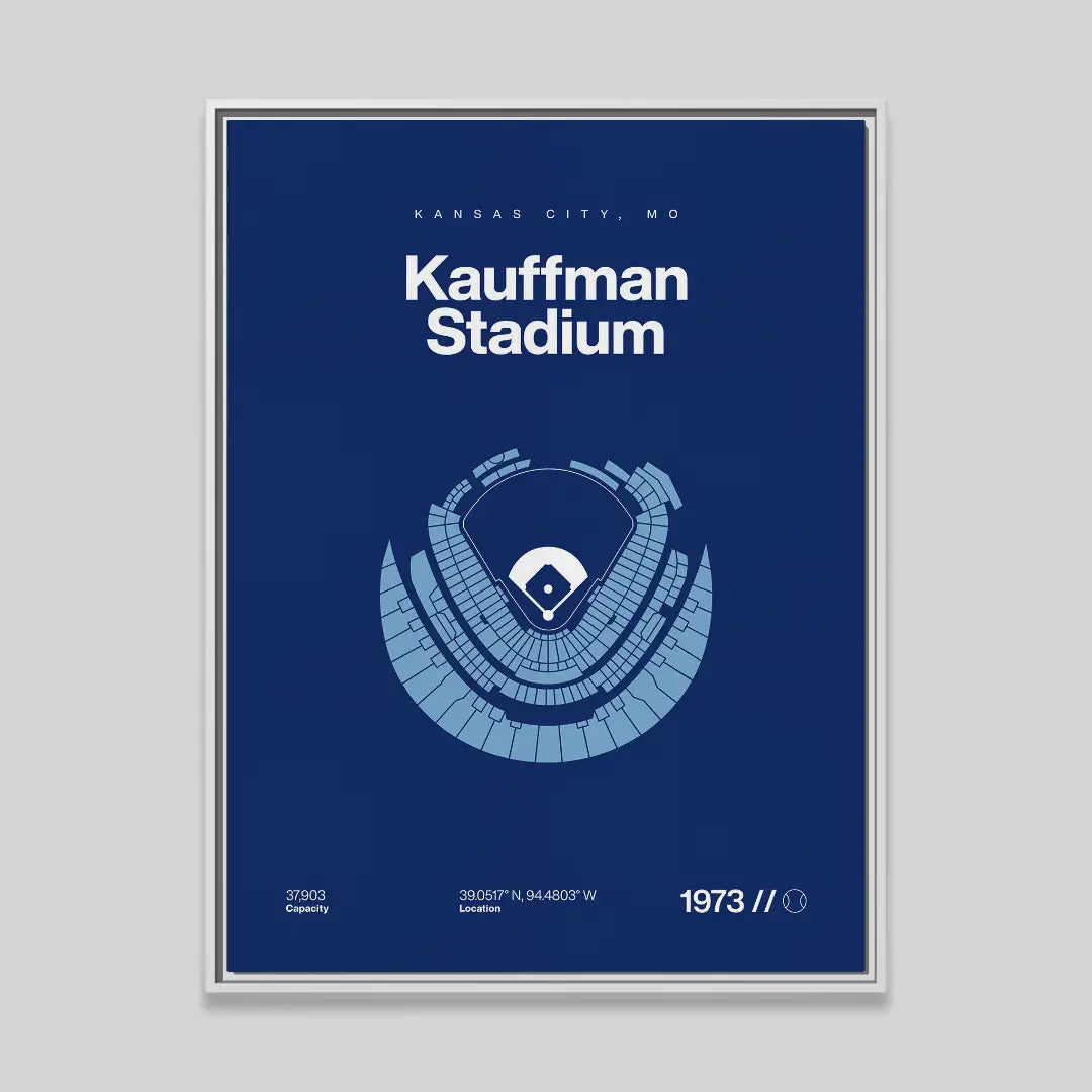Kansas City Baseball Stadium Bold Canvas Art