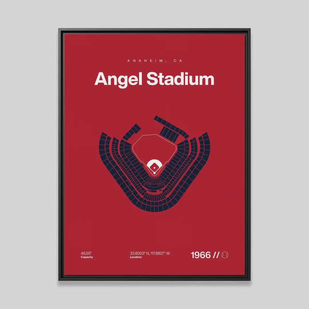 LA Baseball Stadium Bold Canvas Art