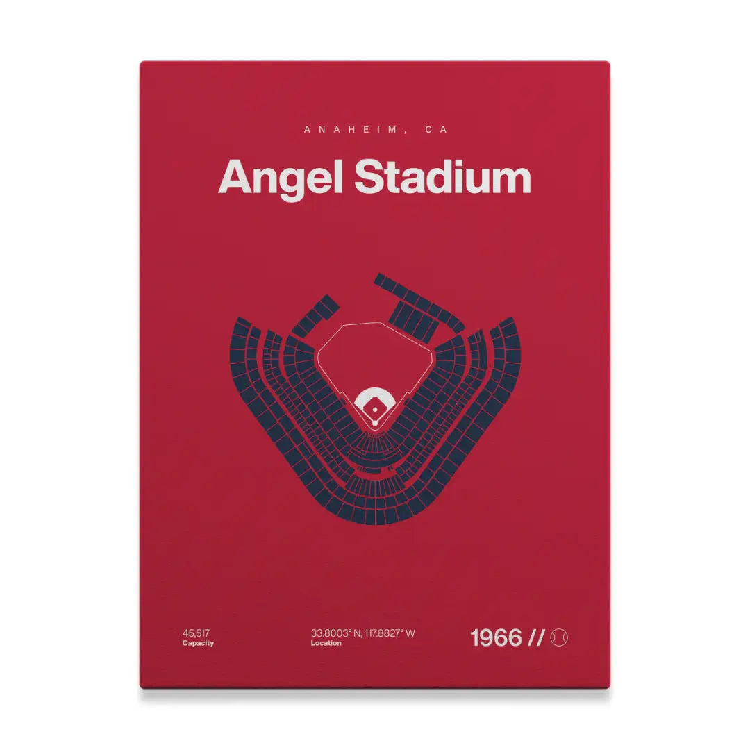 LA Baseball Stadium Bold Canvas Art