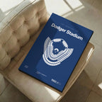 Los Angeles Baseball Stadium Bold Canvas Art