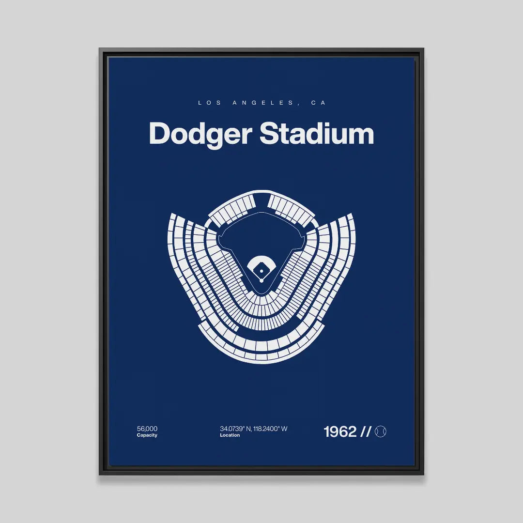 Los Angeles Baseball Stadium Bold Canvas Art