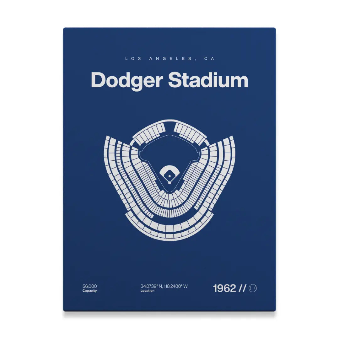 Los Angeles Baseball Stadium Bold Canvas Art