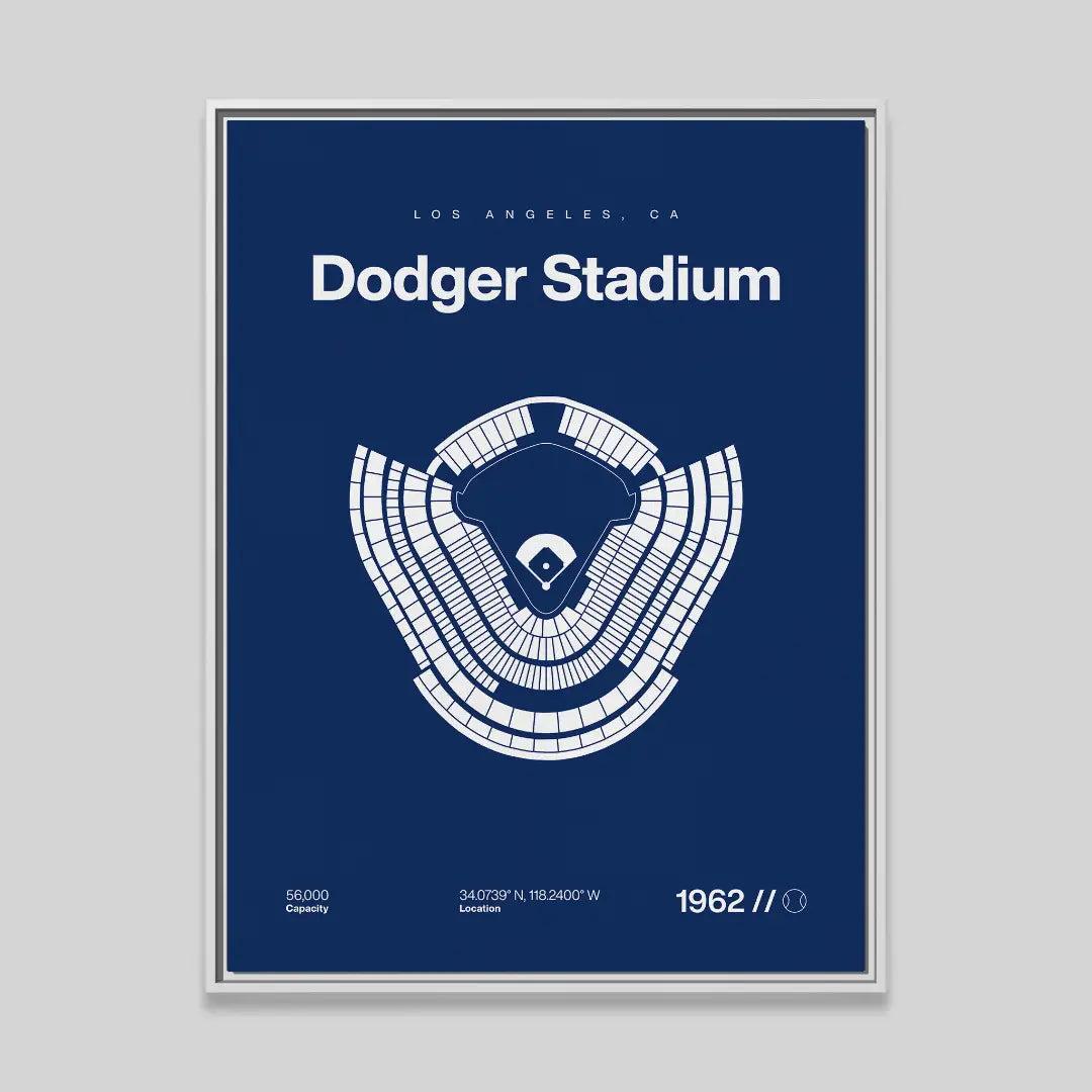 Los Angeles Baseball Stadium Bold Canvas Art