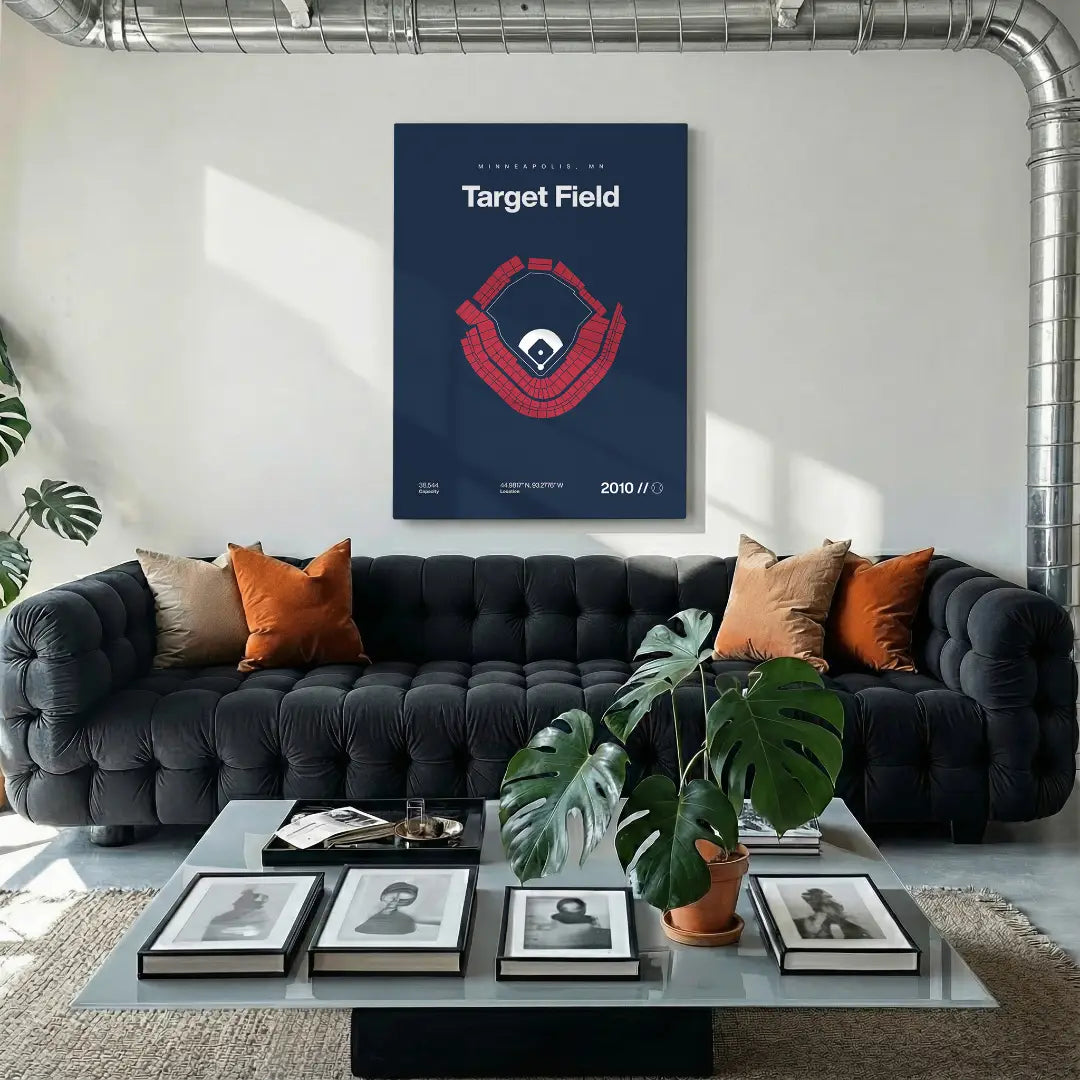 Minnesota Baseball Stadium Bold Canvas Art