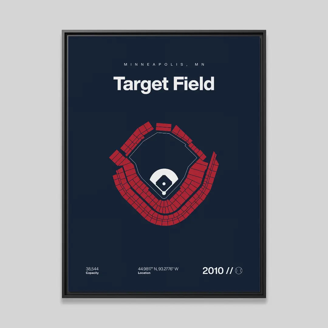 Minnesota Baseball Stadium Bold Canvas Art