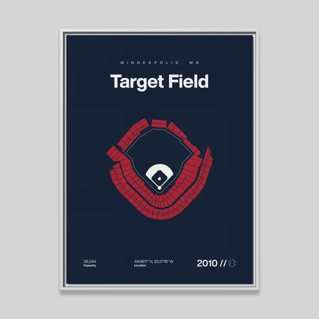 Minnesota Baseball Stadium Bold Canvas Art