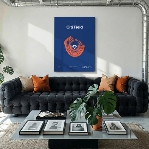 New York Baseball Stadium Bold Canvas Art