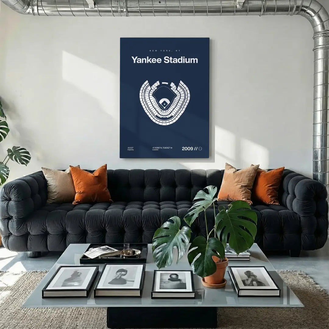 NY Baseball Stadium Bold Canvas Art