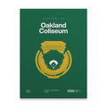 Oakland Baseball Retro Stadium Bold Canvas Art