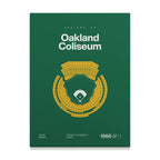 Oakland Baseball Retro Stadium Bold Canvas Art