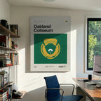Oakland Baseball Retro Stadium Canvas Art