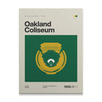 Oakland Baseball Retro Stadium Canvas Art