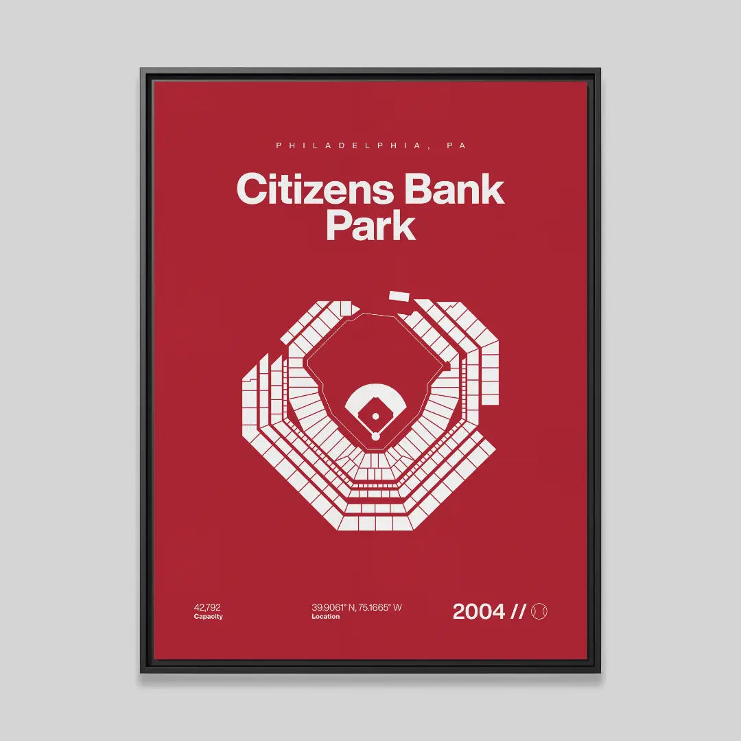 Philadelphia Baseball Stadium Bold Canvas Art