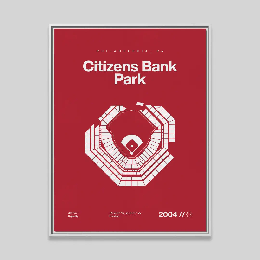 Philadelphia Baseball Stadium Bold Canvas Art